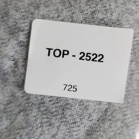 Gray Ribbed Balloon Sleeve Lightweight Sweater Top Size Large - Picture 5 of 5